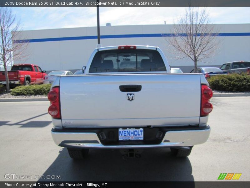 Bright Silver Metallic / Medium Slate Gray 2008 Dodge Ram 3500 ST Quad Cab 4x4