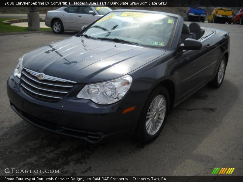 Modern Blue Pearl / Dark Slate Gray/Light Slate Gray 2008 Chrysler Sebring LX Convertible