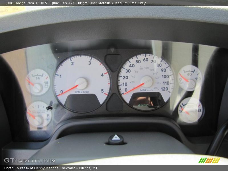 Bright Silver Metallic / Medium Slate Gray 2008 Dodge Ram 3500 ST Quad Cab 4x4