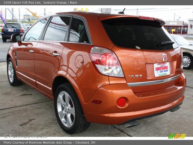 Sunburst Orange / Black 2008 Saturn VUE Red Line