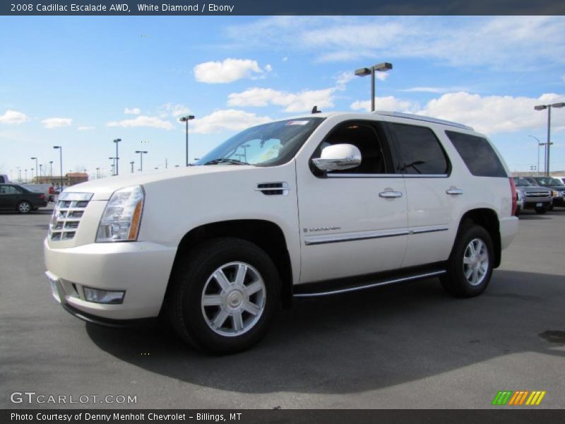 White Diamond / Ebony 2008 Cadillac Escalade AWD