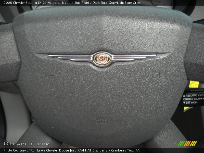 Modern Blue Pearl / Dark Slate Gray/Light Slate Gray 2008 Chrysler Sebring LX Convertible
