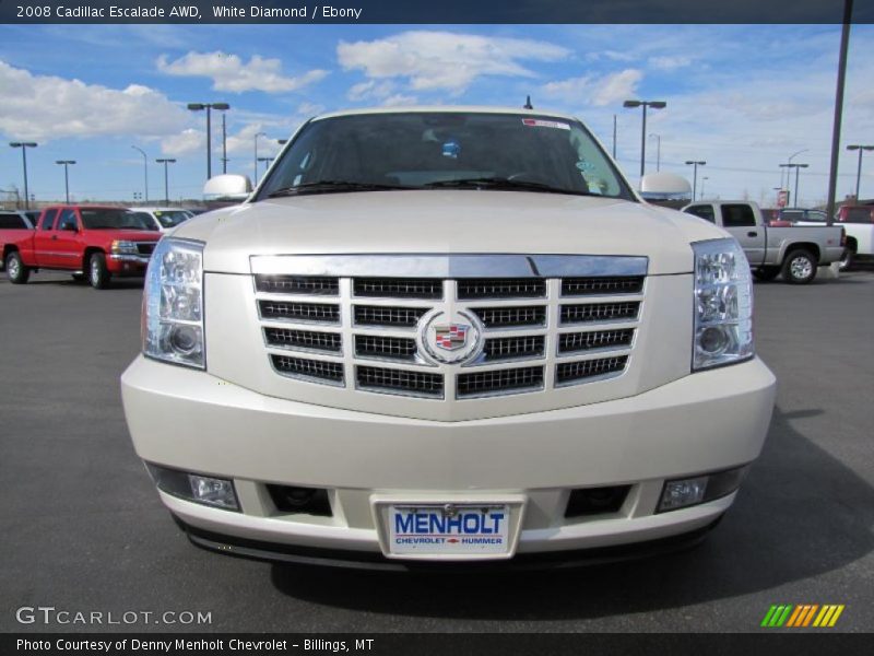 White Diamond / Ebony 2008 Cadillac Escalade AWD