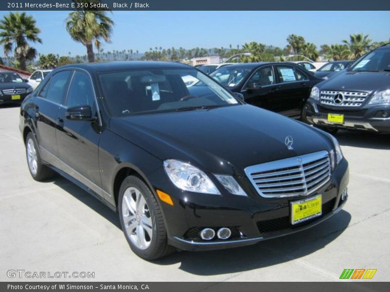 Black / Black 2011 Mercedes-Benz E 350 Sedan