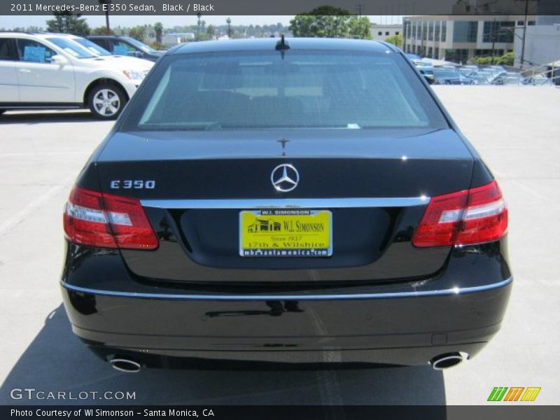 Black / Black 2011 Mercedes-Benz E 350 Sedan