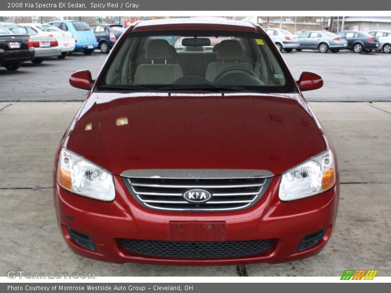 Spicy Red / Gray 2008 Kia Spectra EX Sedan