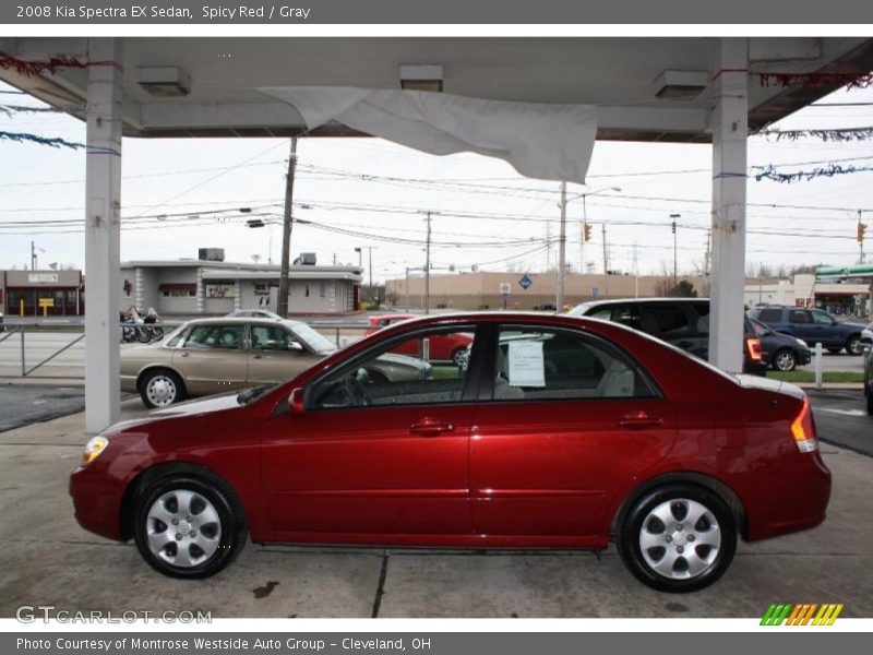 Spicy Red / Gray 2008 Kia Spectra EX Sedan