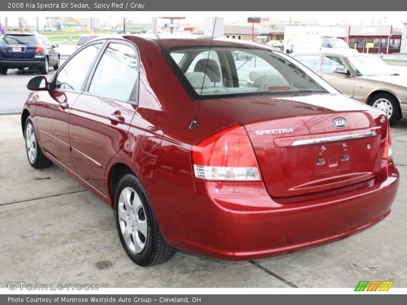Spicy Red / Gray 2008 Kia Spectra EX Sedan