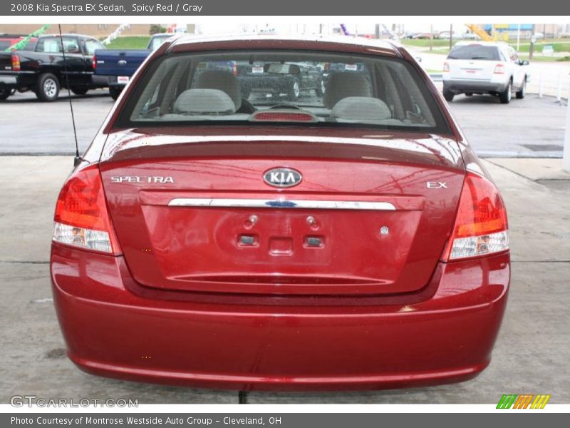 Spicy Red / Gray 2008 Kia Spectra EX Sedan