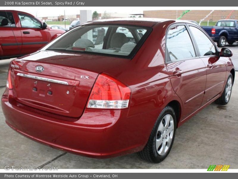 Spicy Red / Gray 2008 Kia Spectra EX Sedan