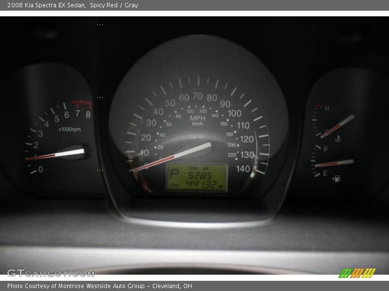 Spicy Red / Gray 2008 Kia Spectra EX Sedan