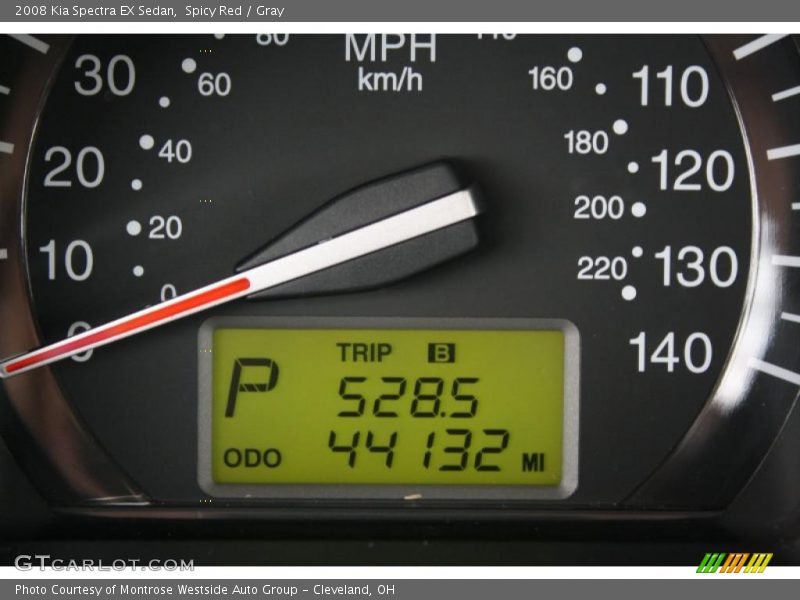 Spicy Red / Gray 2008 Kia Spectra EX Sedan