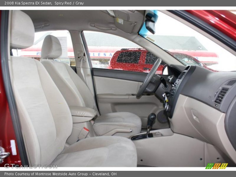 Spicy Red / Gray 2008 Kia Spectra EX Sedan