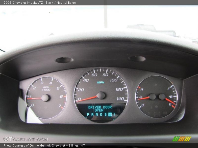 Black / Neutral Beige 2008 Chevrolet Impala LTZ