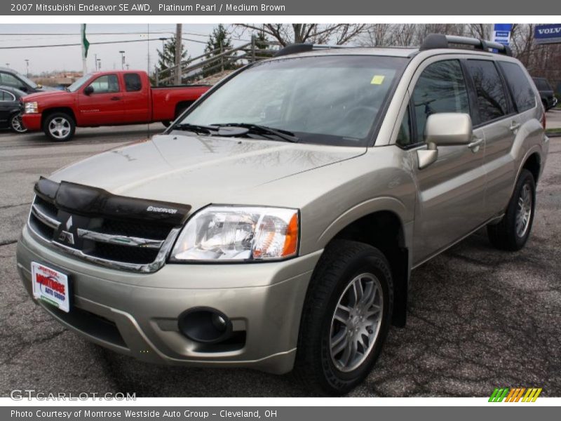 Platinum Pearl / Medium Brown 2007 Mitsubishi Endeavor SE AWD