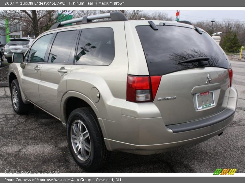 Platinum Pearl / Medium Brown 2007 Mitsubishi Endeavor SE AWD