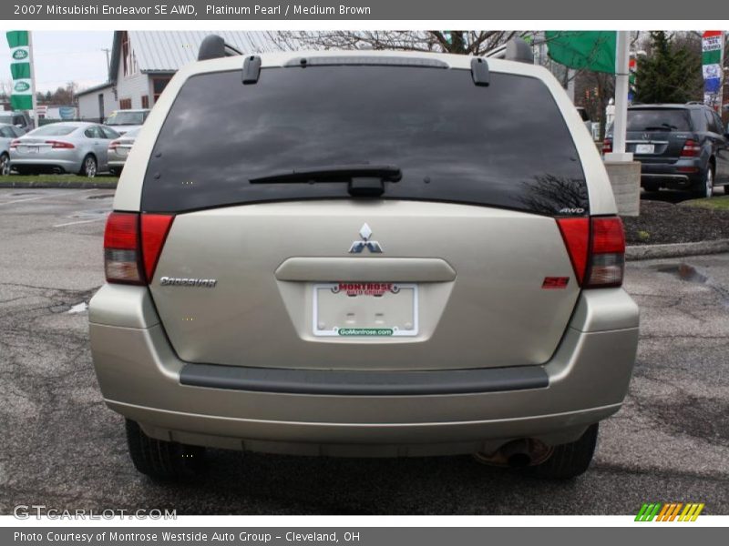 Platinum Pearl / Medium Brown 2007 Mitsubishi Endeavor SE AWD