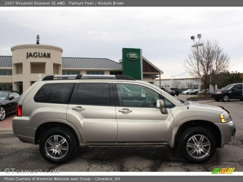 Platinum Pearl / Medium Brown 2007 Mitsubishi Endeavor SE AWD