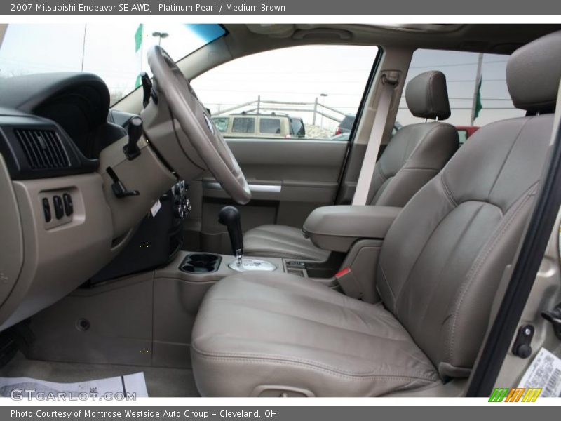 Platinum Pearl / Medium Brown 2007 Mitsubishi Endeavor SE AWD