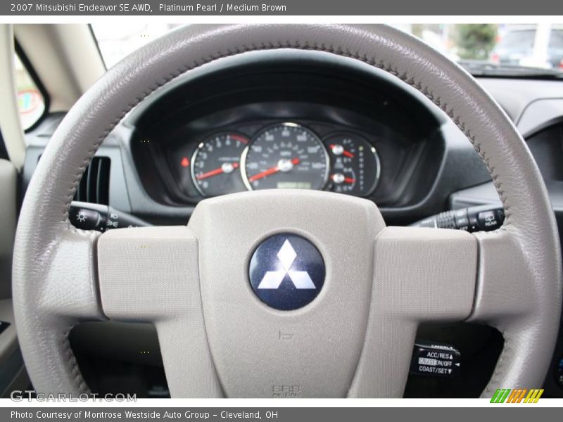 Platinum Pearl / Medium Brown 2007 Mitsubishi Endeavor SE AWD