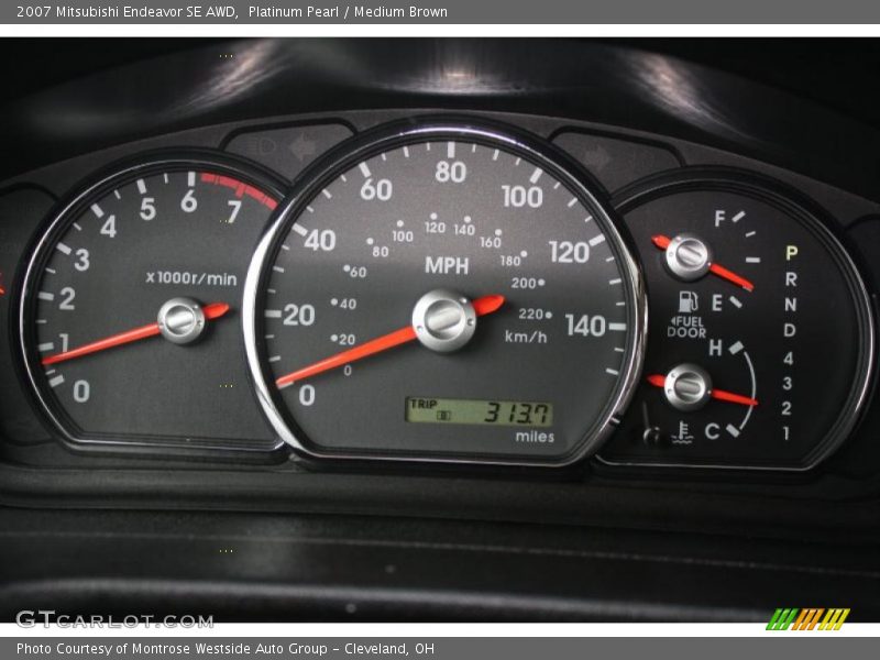Platinum Pearl / Medium Brown 2007 Mitsubishi Endeavor SE AWD