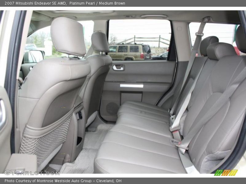 Platinum Pearl / Medium Brown 2007 Mitsubishi Endeavor SE AWD