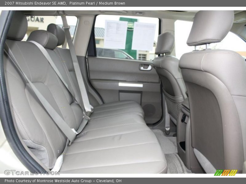 Platinum Pearl / Medium Brown 2007 Mitsubishi Endeavor SE AWD