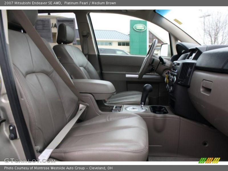 Platinum Pearl / Medium Brown 2007 Mitsubishi Endeavor SE AWD