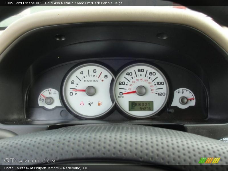 Gold Ash Metallic / Medium/Dark Pebble Beige 2005 Ford Escape XLS