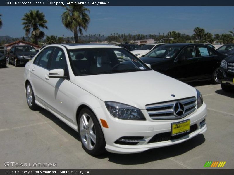 Arctic White / Grey/Black 2011 Mercedes-Benz C 300 Sport