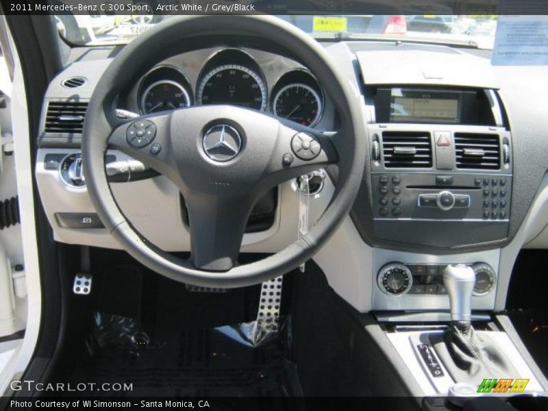 Arctic White / Grey/Black 2011 Mercedes-Benz C 300 Sport