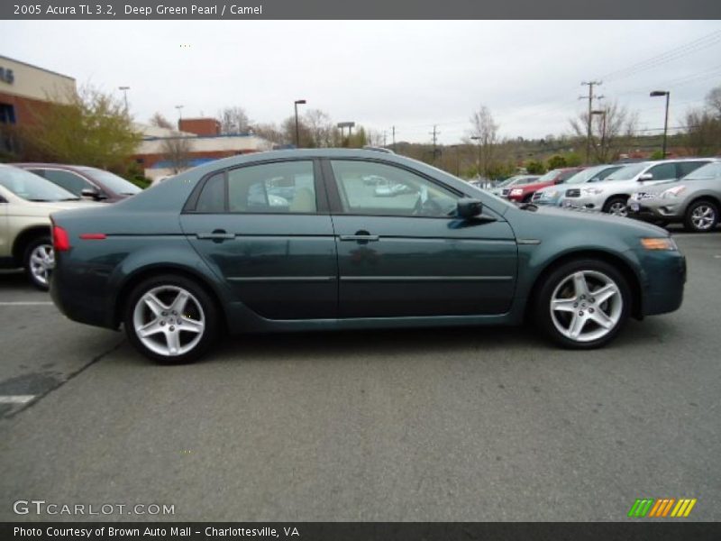 Deep Green Pearl / Camel 2005 Acura TL 3.2