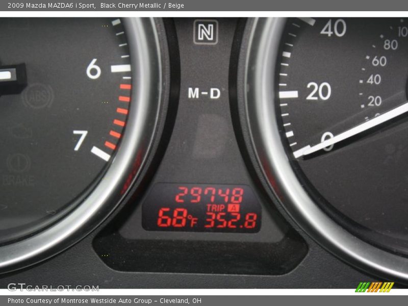 Black Cherry Metallic / Beige 2009 Mazda MAZDA6 i Sport