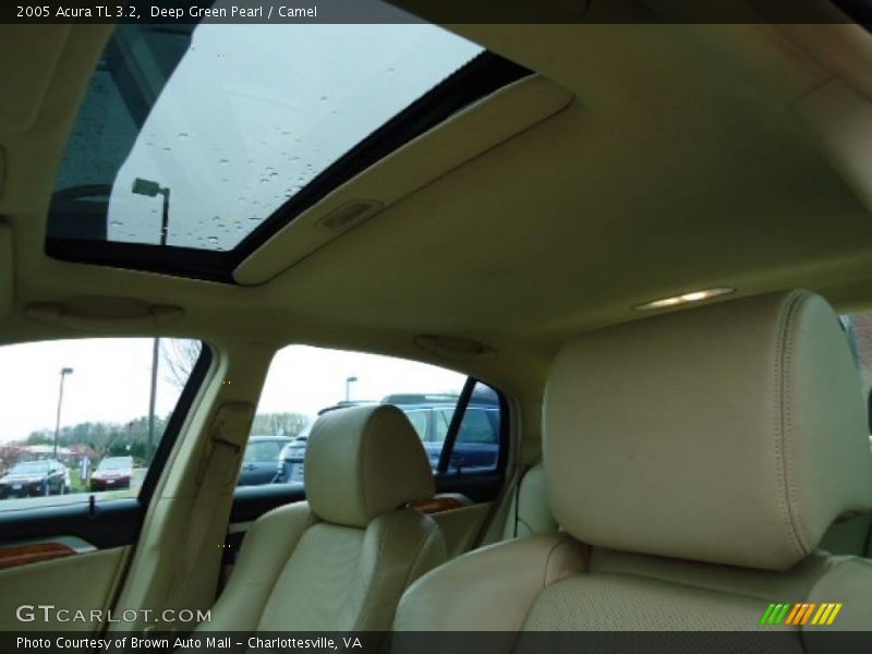 Deep Green Pearl / Camel 2005 Acura TL 3.2