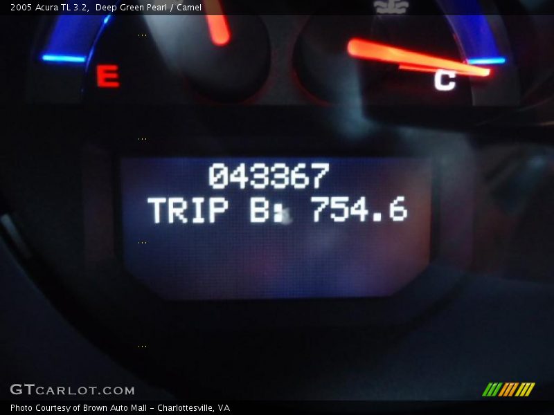 Deep Green Pearl / Camel 2005 Acura TL 3.2