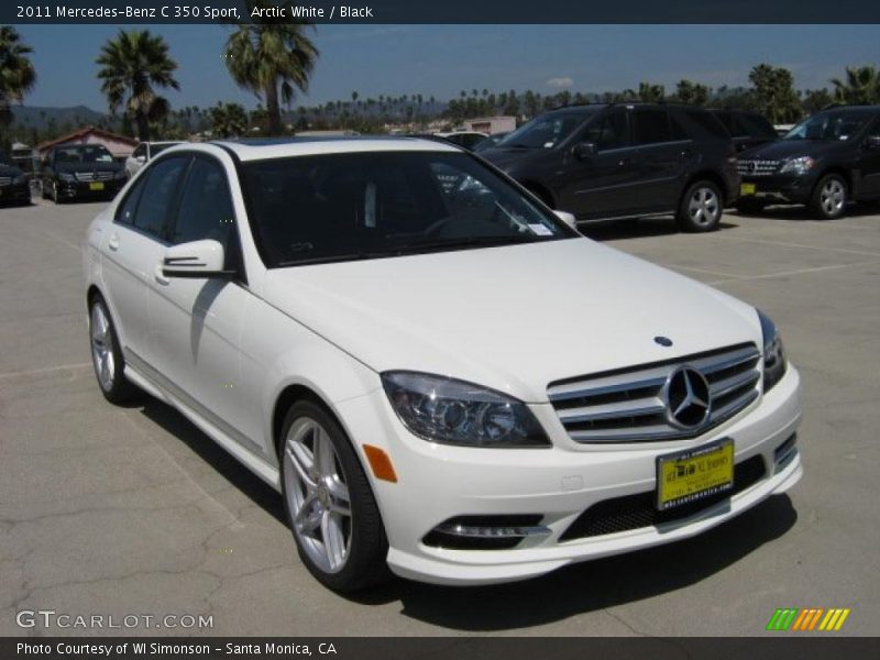 Arctic White / Black 2011 Mercedes-Benz C 350 Sport