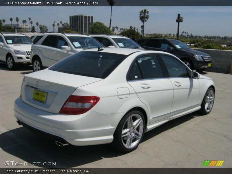 Arctic White / Black 2011 Mercedes-Benz C 350 Sport