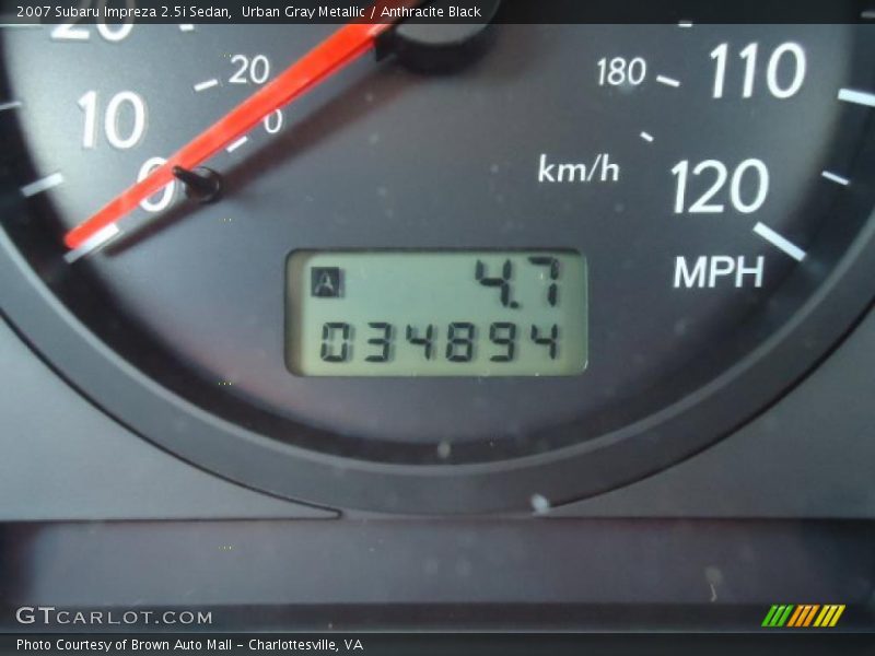Urban Gray Metallic / Anthracite Black 2007 Subaru Impreza 2.5i Sedan