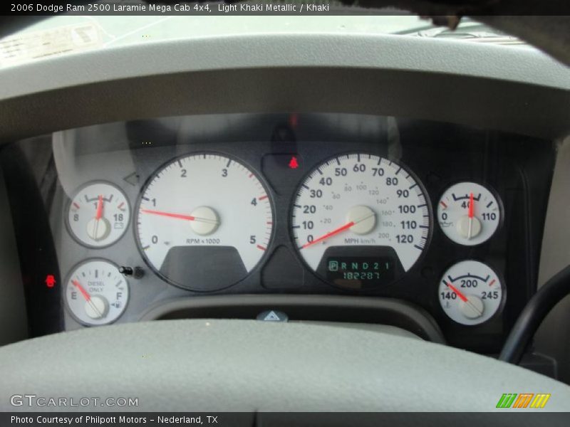 Light Khaki Metallic / Khaki 2006 Dodge Ram 2500 Laramie Mega Cab 4x4