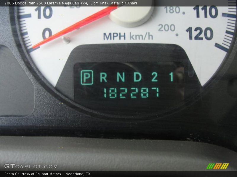 Light Khaki Metallic / Khaki 2006 Dodge Ram 2500 Laramie Mega Cab 4x4