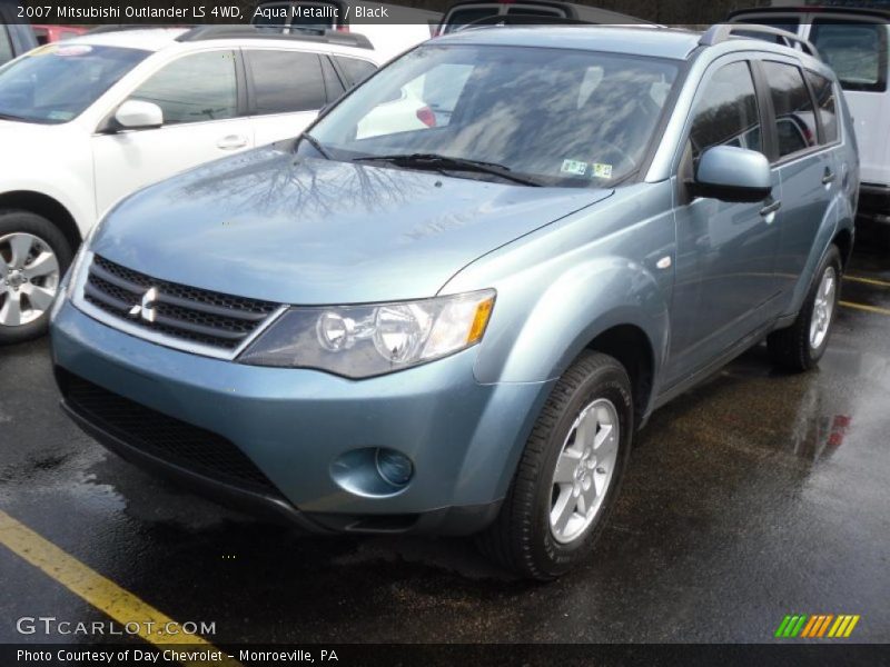Aqua Metallic / Black 2007 Mitsubishi Outlander LS 4WD