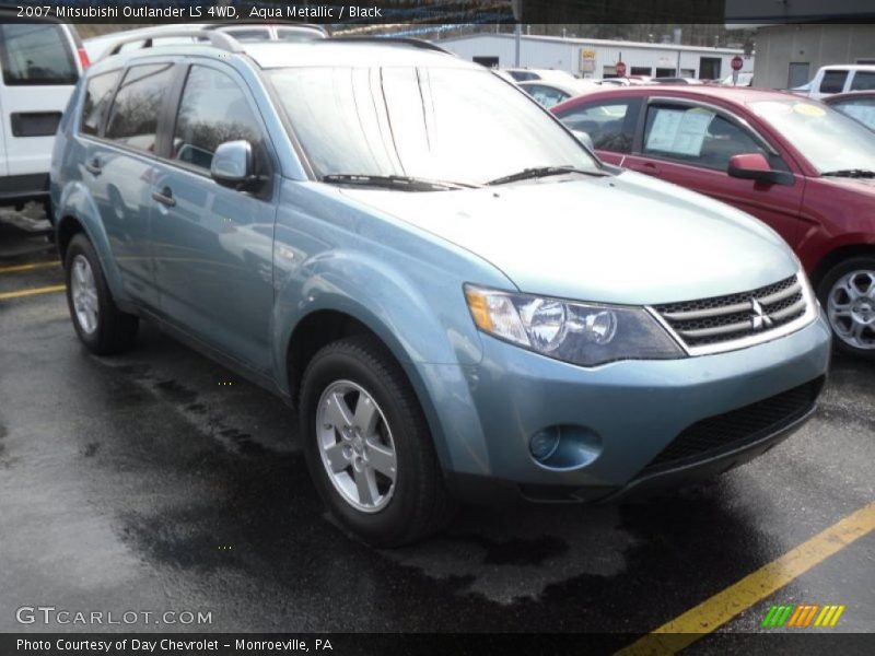 Aqua Metallic / Black 2007 Mitsubishi Outlander LS 4WD