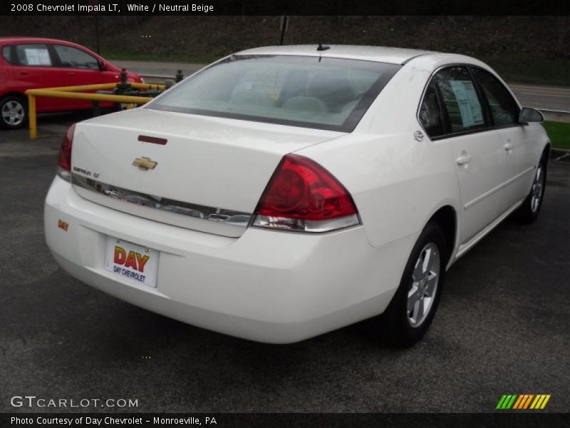 White / Neutral Beige 2008 Chevrolet Impala LT