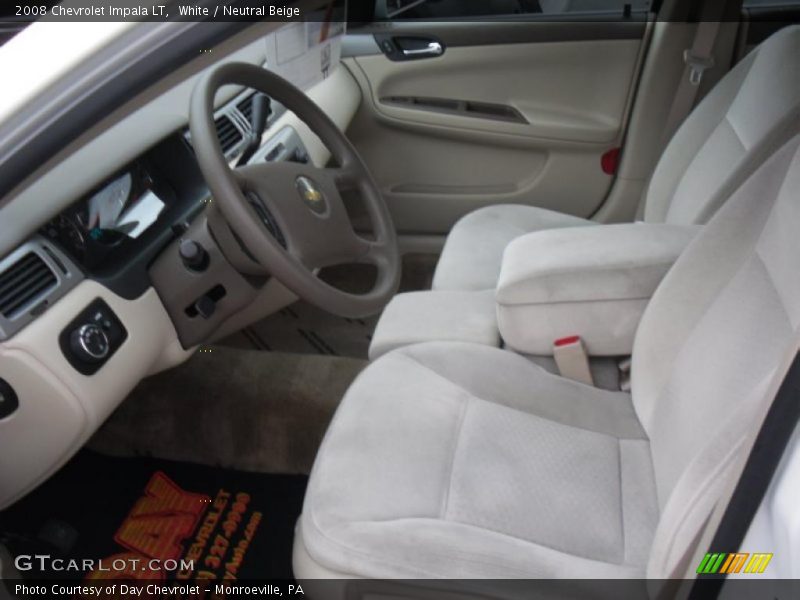 White / Neutral Beige 2008 Chevrolet Impala LT