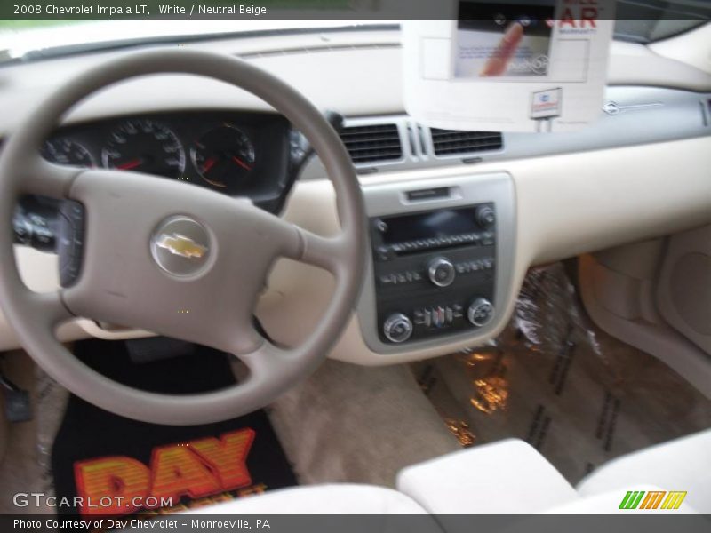White / Neutral Beige 2008 Chevrolet Impala LT