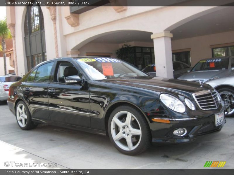 Black / Black 2009 Mercedes-Benz E 350 Sedan