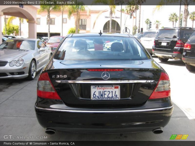 Black / Black 2009 Mercedes-Benz E 350 Sedan