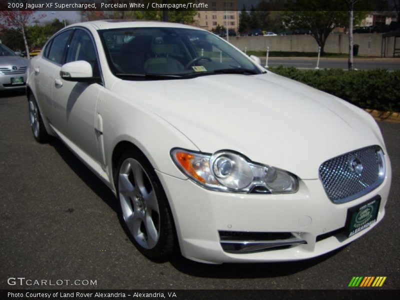 Porcelain White / Champagne/Truffle 2009 Jaguar XF Supercharged