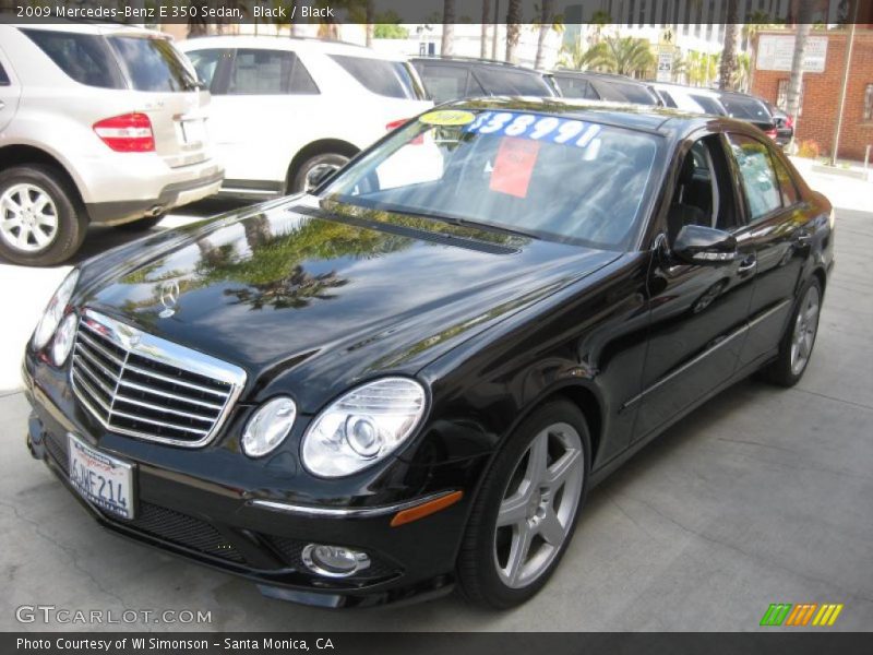 Black / Black 2009 Mercedes-Benz E 350 Sedan