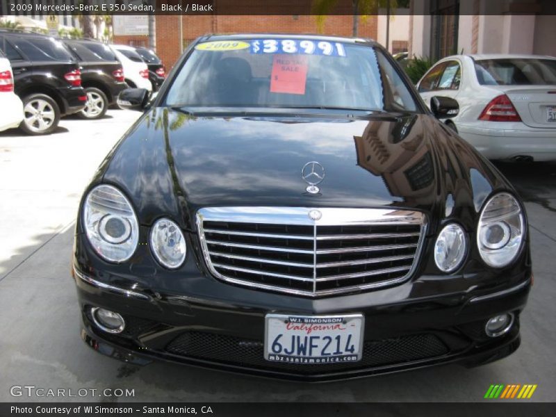 Black / Black 2009 Mercedes-Benz E 350 Sedan